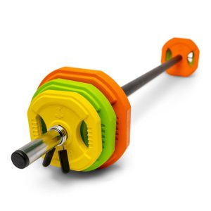 Aerobic vægtstang sæt 20 kg (Farvet) - Nordic Strength