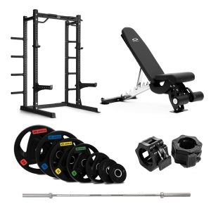 Abilica HR 500 Half Rack Olympic med bænk - 110 kg
