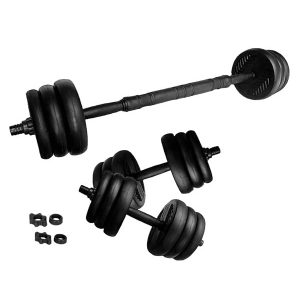 ASG 15 kg. Vægtsæt m. Runde skiver - Sort/Sort