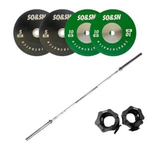 SQ&SN OL Vægtstangssæt 50 kg Farvet