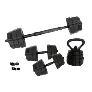 ASG HEX Justerbart Vægtsæt - Sort/Sort - 20 kg