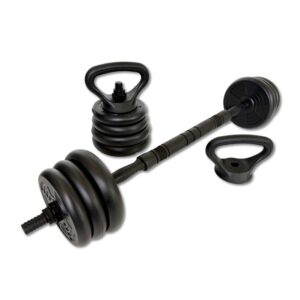 ASG Justerbart Vægtsæt - Sort/Sort - 20 kg