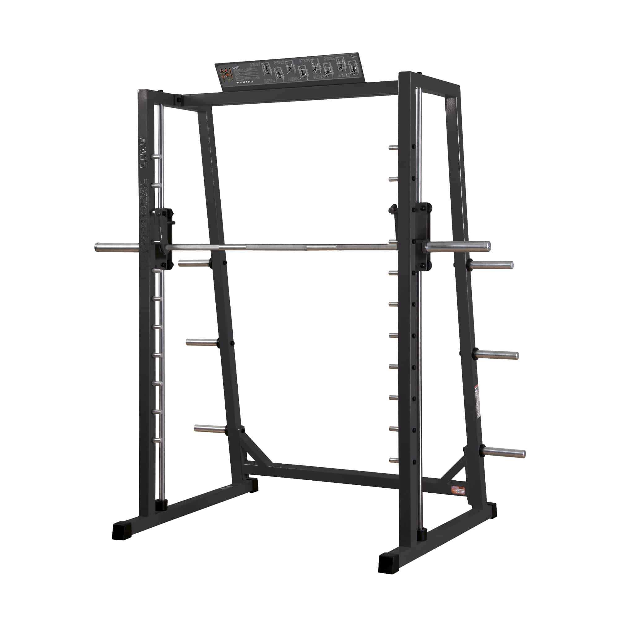 Inter Atletika Smith Machine Sort - guidet vægtstang, 220 kg belastning